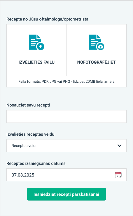 Discount voucher for uploading your glasses prescription