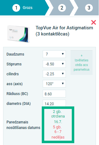 LV preču piegādes laiki